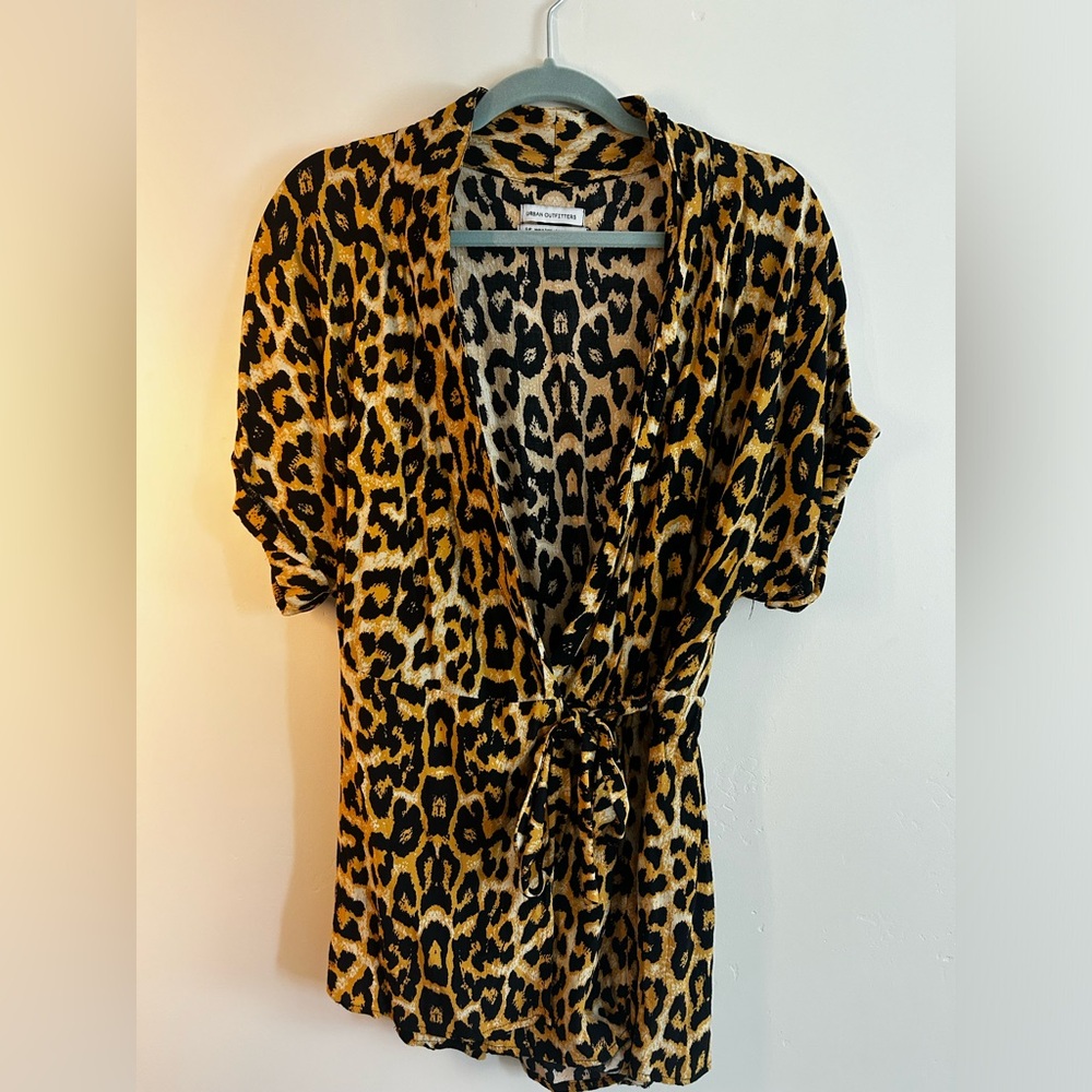Urban outfitters cheetah jumpsuit size S